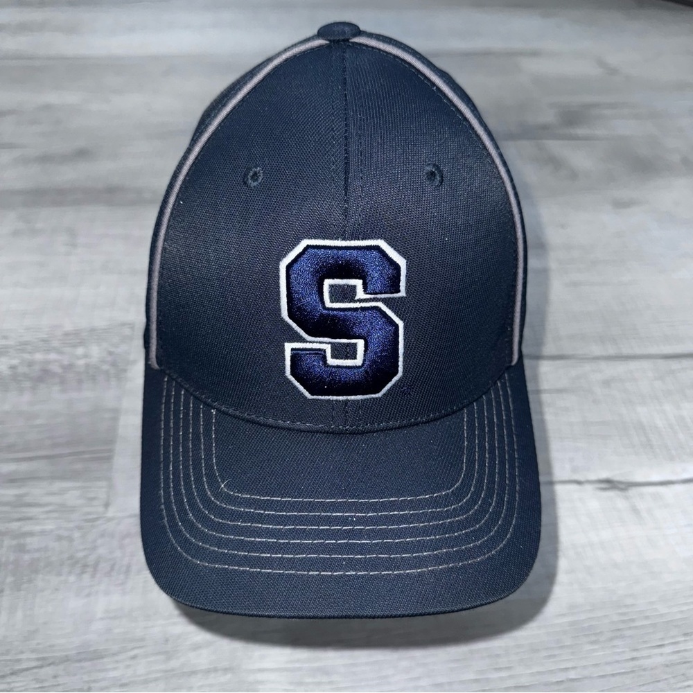 Navy Blue Embroidered Syracuse Hat Strapback Captivating Brand Super Rare Cap